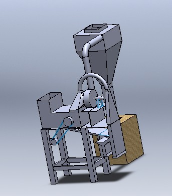 花生红衣脱皮机的设计 SW+CAD+说明书