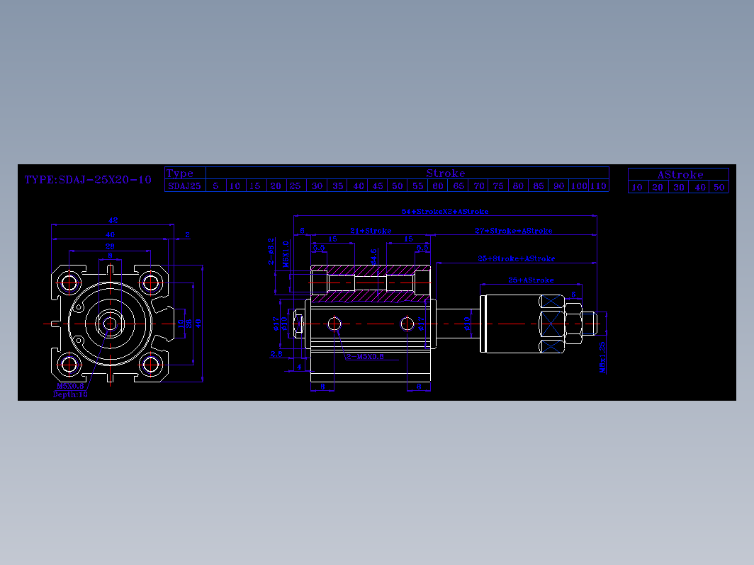 SDA气缸 83-SDAJ-25-BZN