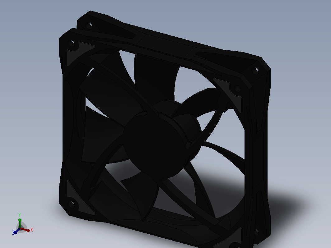 120x120x25mm7叶片风扇罩