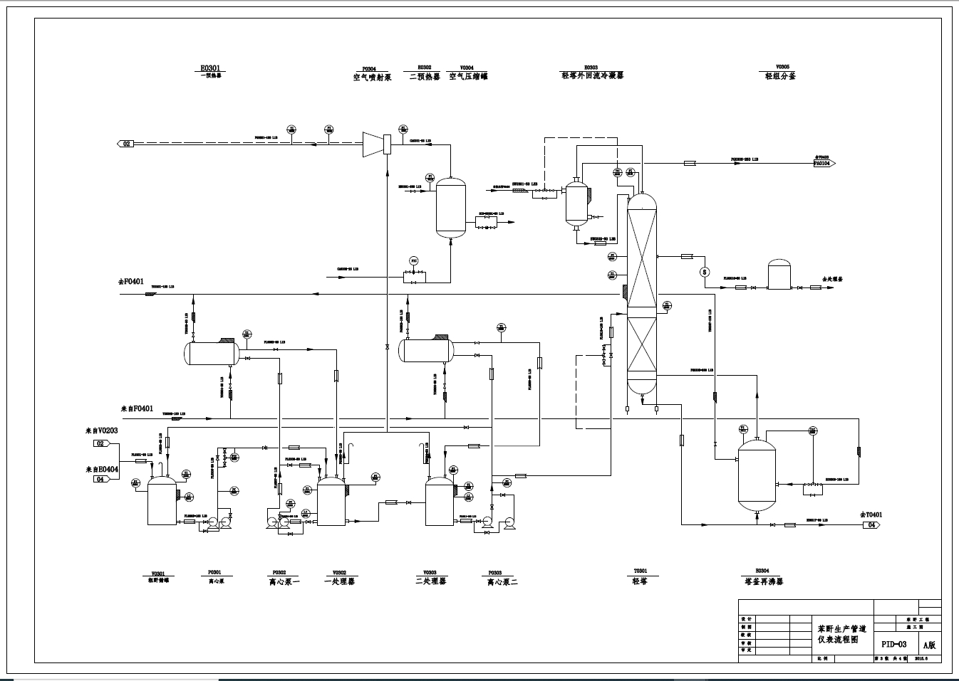 2.2万吨苯酐生产精制工段成品塔工艺设计CAD+说明书