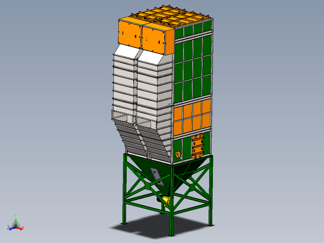 СРФ22х2型袋式除尘器改造成SBF-90x40x2-OV-R