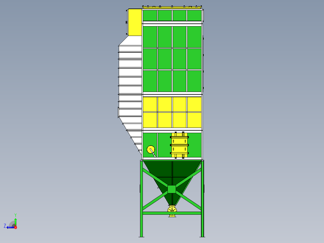 СРФ22х2型袋式除尘器改造成SBF-90x40x2-OV-R