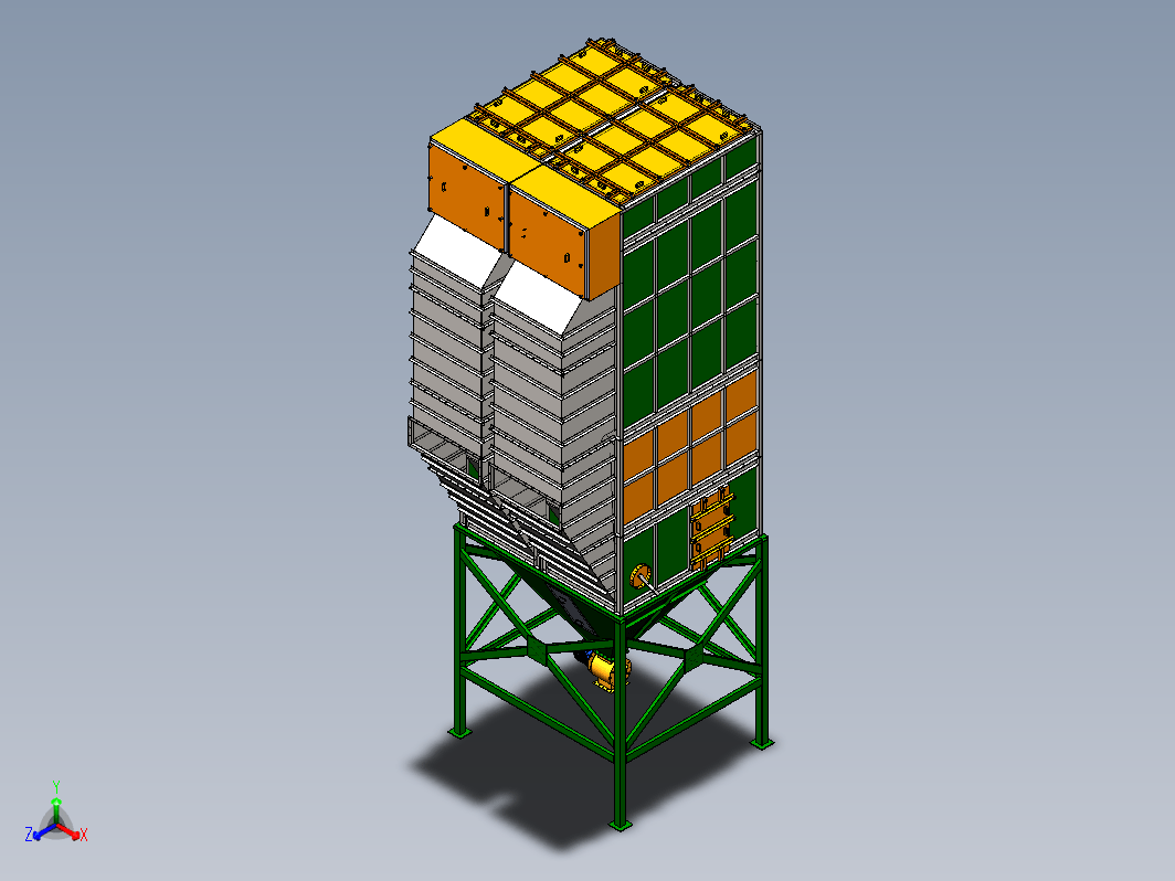 СРФ22х2型袋式除尘器改造成SBF-90x40x2-OV-R