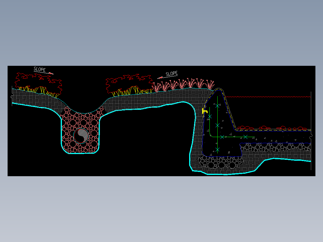 集水地沟CAD设计施工图-地沟001