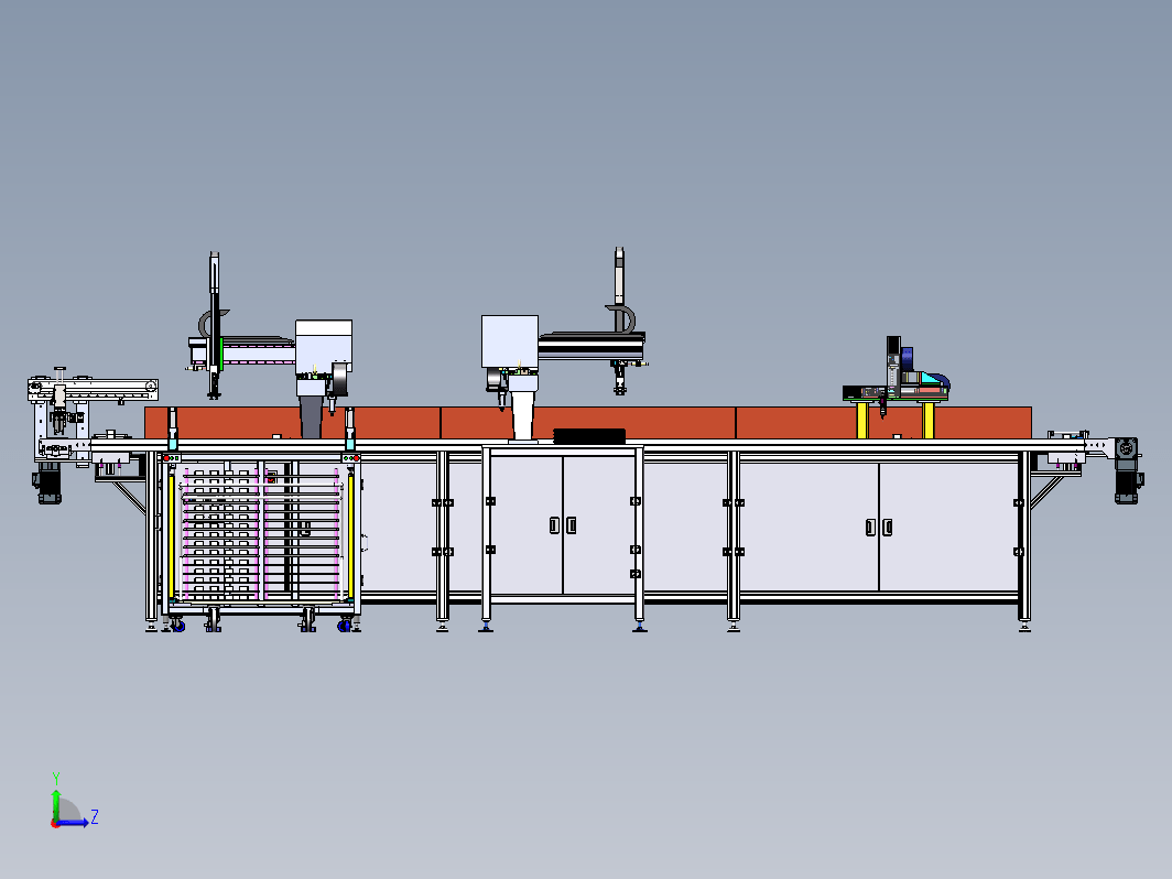 PCB自动上料注胶烘干线机械手抓取三轴涂胶