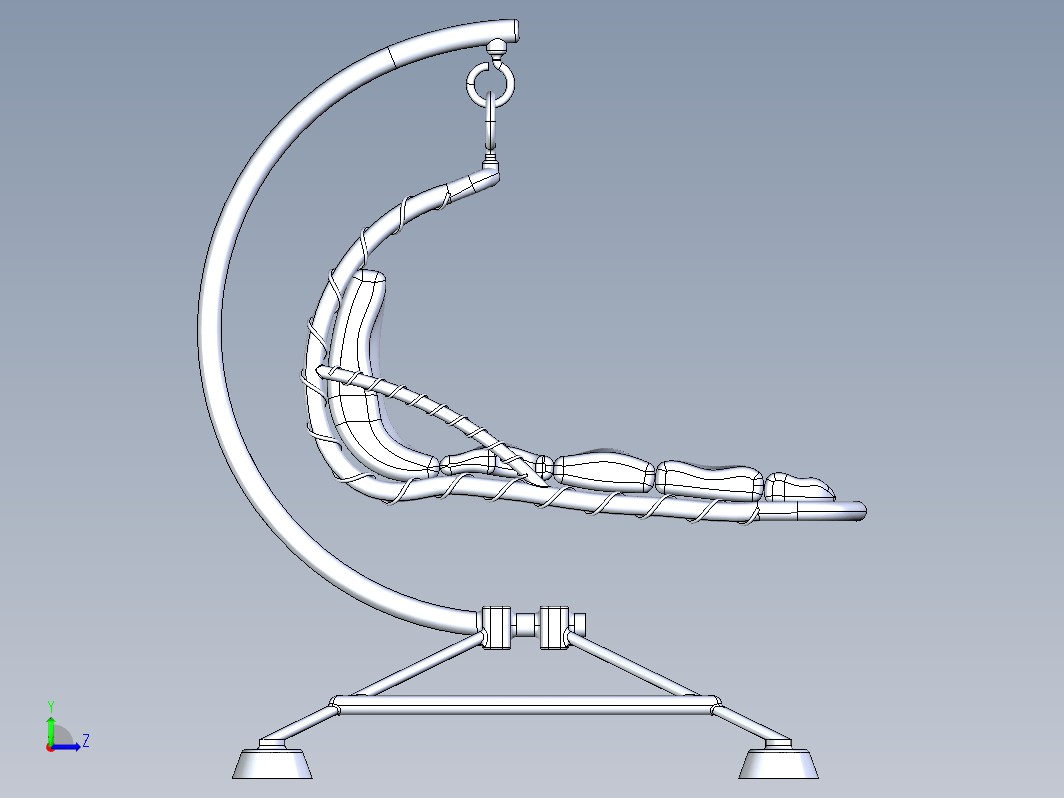 游泳池躺椅沙滩椅模型