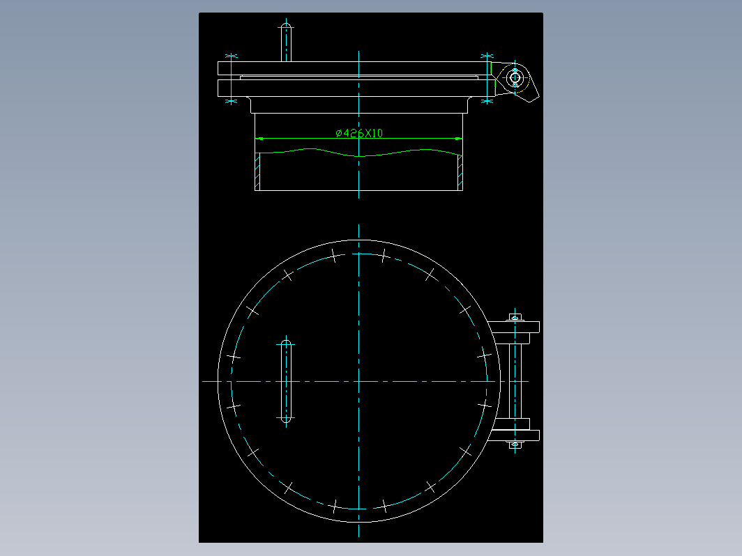 HG21517-95回转盖带颈平焊法兰人孔 B-MFM-400-1.6