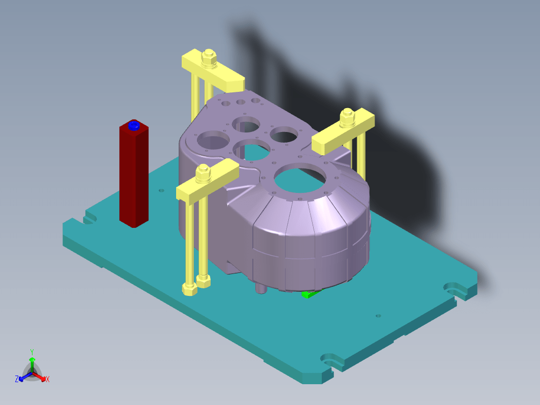 解放汽车变速器壳体工艺与夹具及数控编程三维UG10.0带参+CAD+说明书