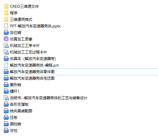 解放汽车变速器壳体工艺与夹具及数控编程三维UG10.0带参+CAD+说明书