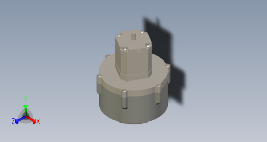 适配42步进电机的谐波减速机装配体缩略图