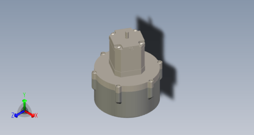 适配42步进电机的谐波减速机装配体缩略图