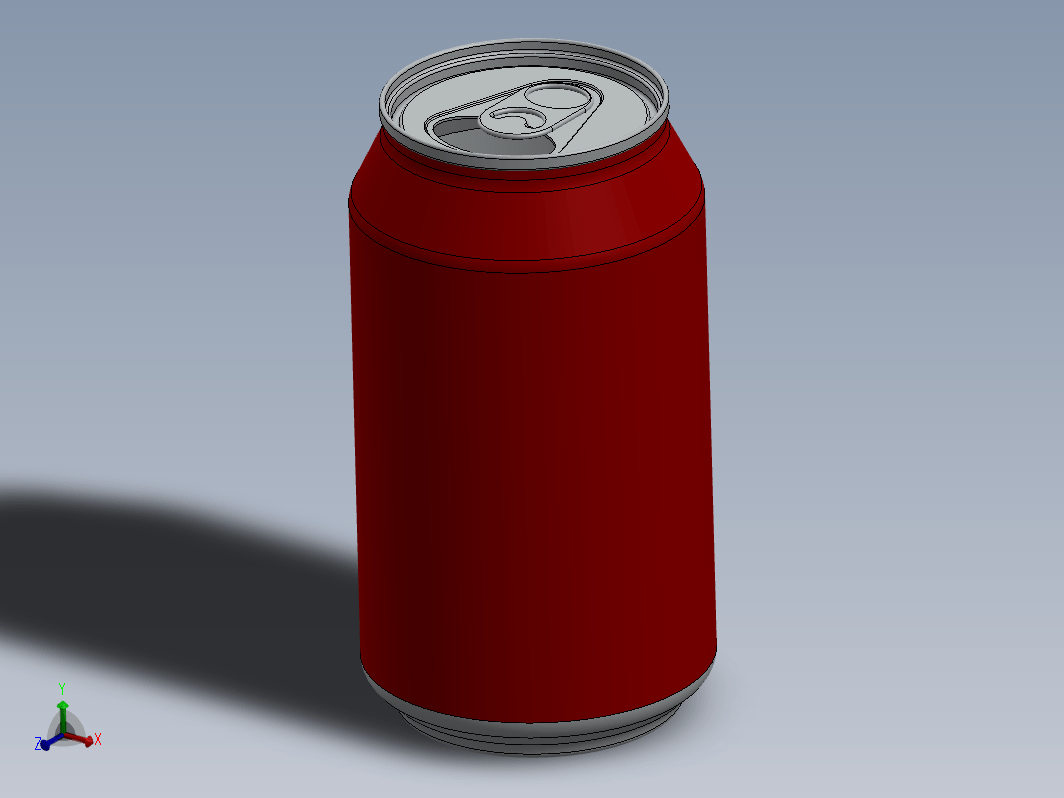 一款可口可乐易拉罐设计模型三维SW2016带参