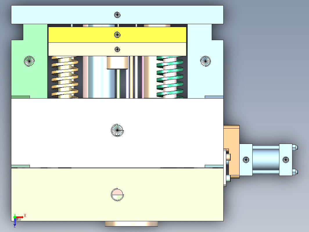 遥控器扶手注塑模具（实心胶位+异形分型面）