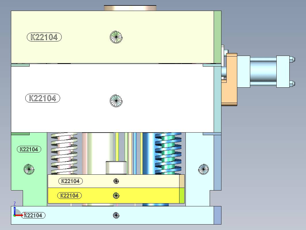 遥控器扶手注塑模具（实心胶位+异形分型面）