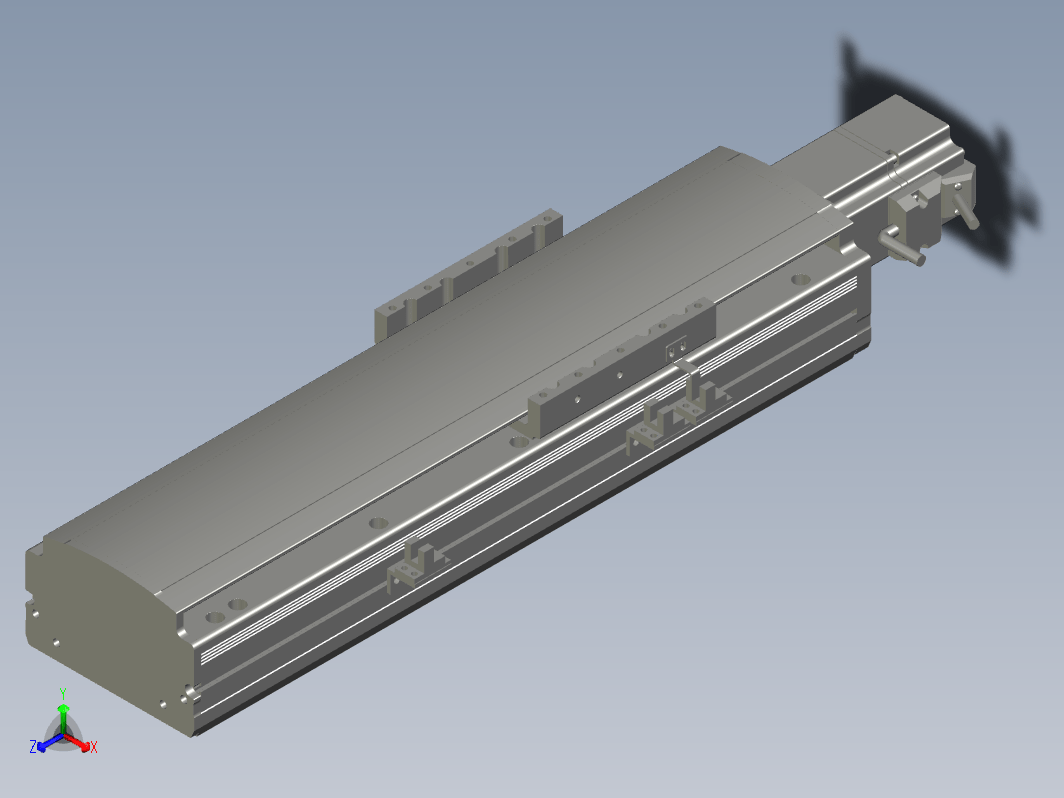 2019 新款120mm宽度双导轨单轴精密直线模组模型.120BS.L200.400W.3D