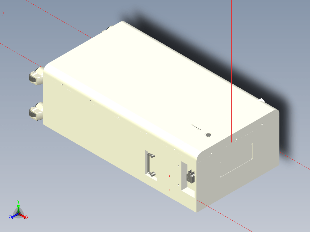 51.2V280AH储能电池箱体三维Step无参