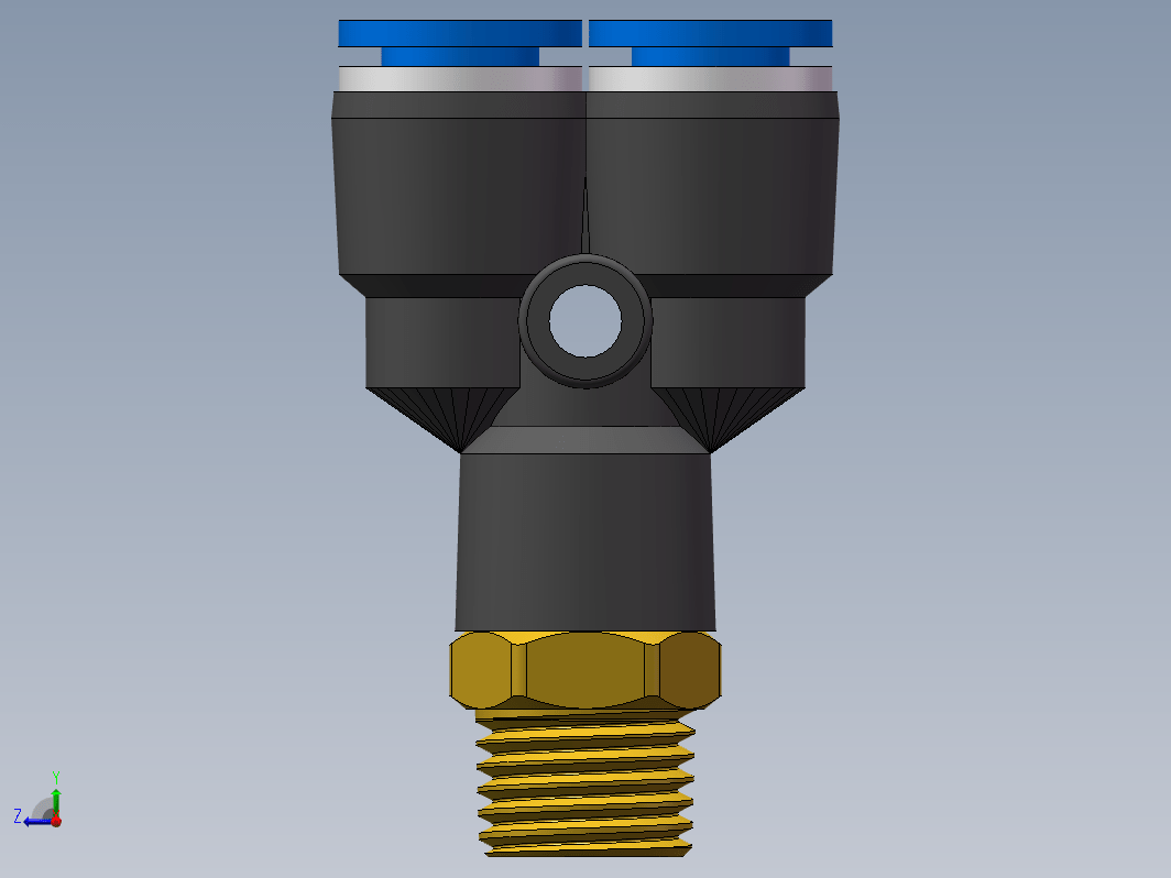 PX8-02螺纹Y型三通快速接头