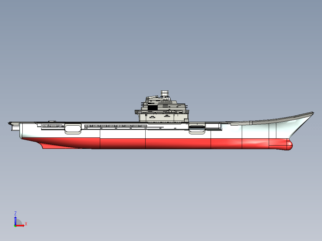 “维克拉玛蒂亚号”航空母舰建模