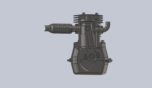 单缸发动机演示模型 1 cylinder engine缩略图