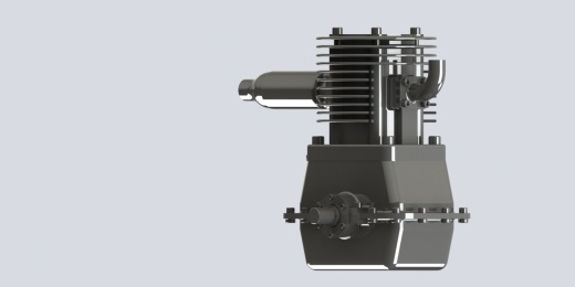 单缸发动机演示模型 1 cylinder engine缩略图