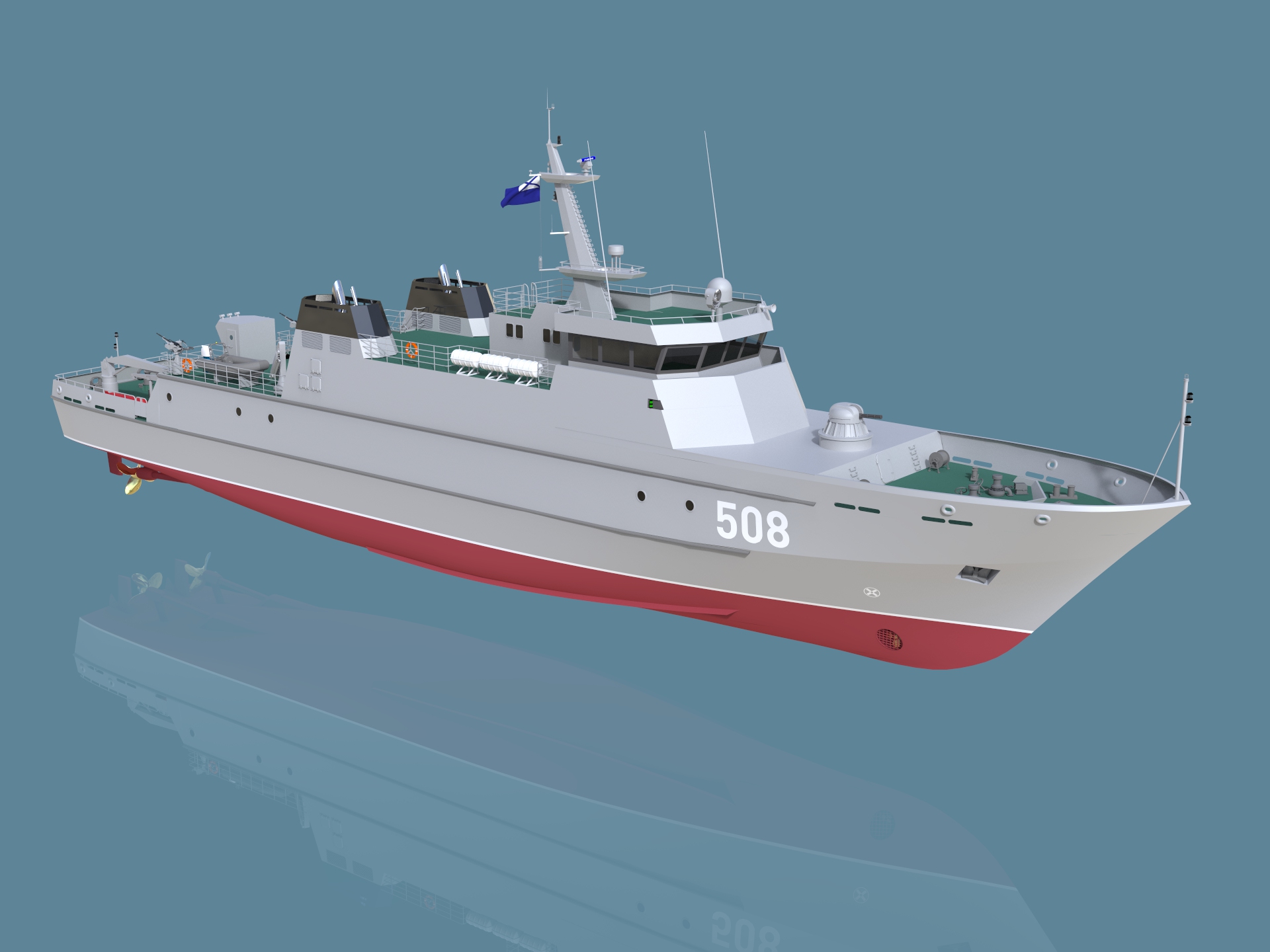 浮筒扫雷舰模型造型