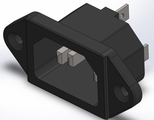 IEC C14 交流电源连接器 - 面板安装交流电插头连接器缩略图
