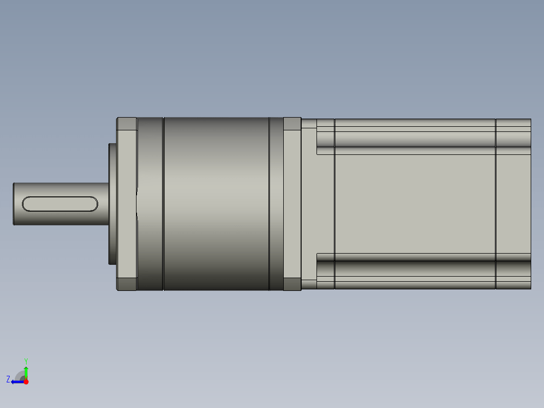 YK57HB76-PG20  57mm两相步进减速机电机（3D）