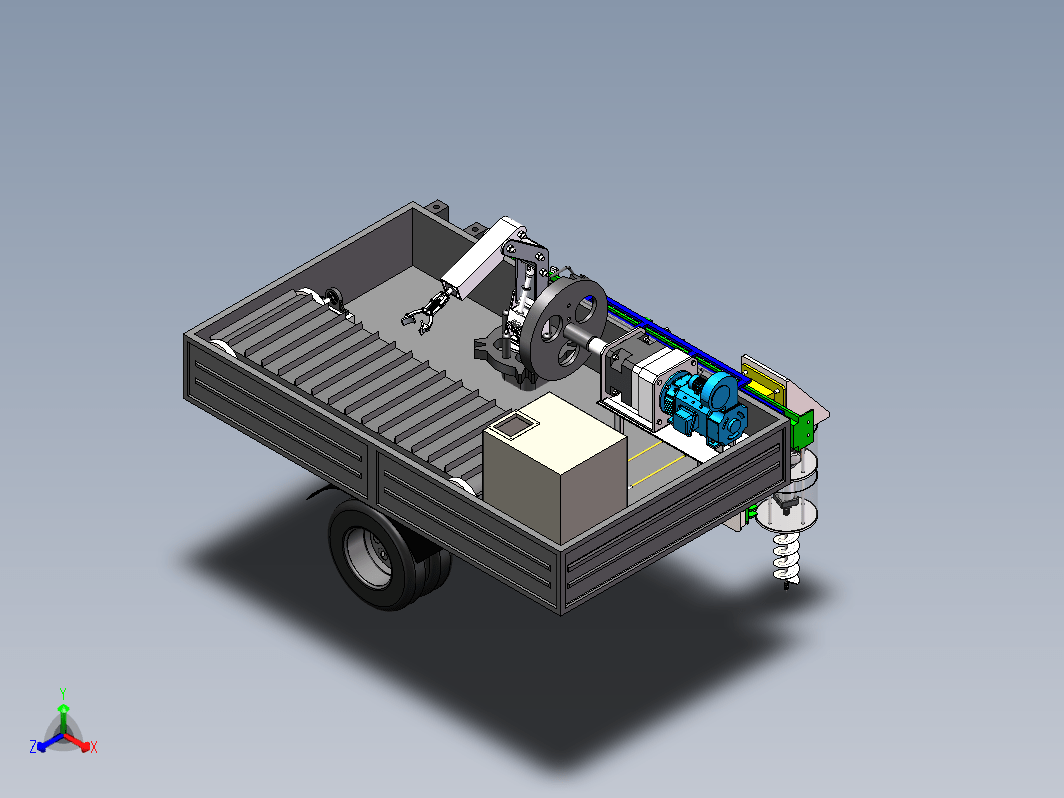 固沙植树机机械结构的设计三维SW+CAD+说明书