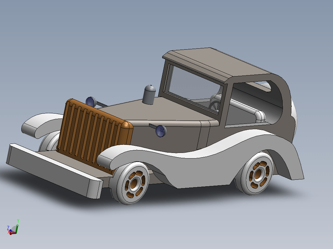 3D 打印的老式汽车老爷车