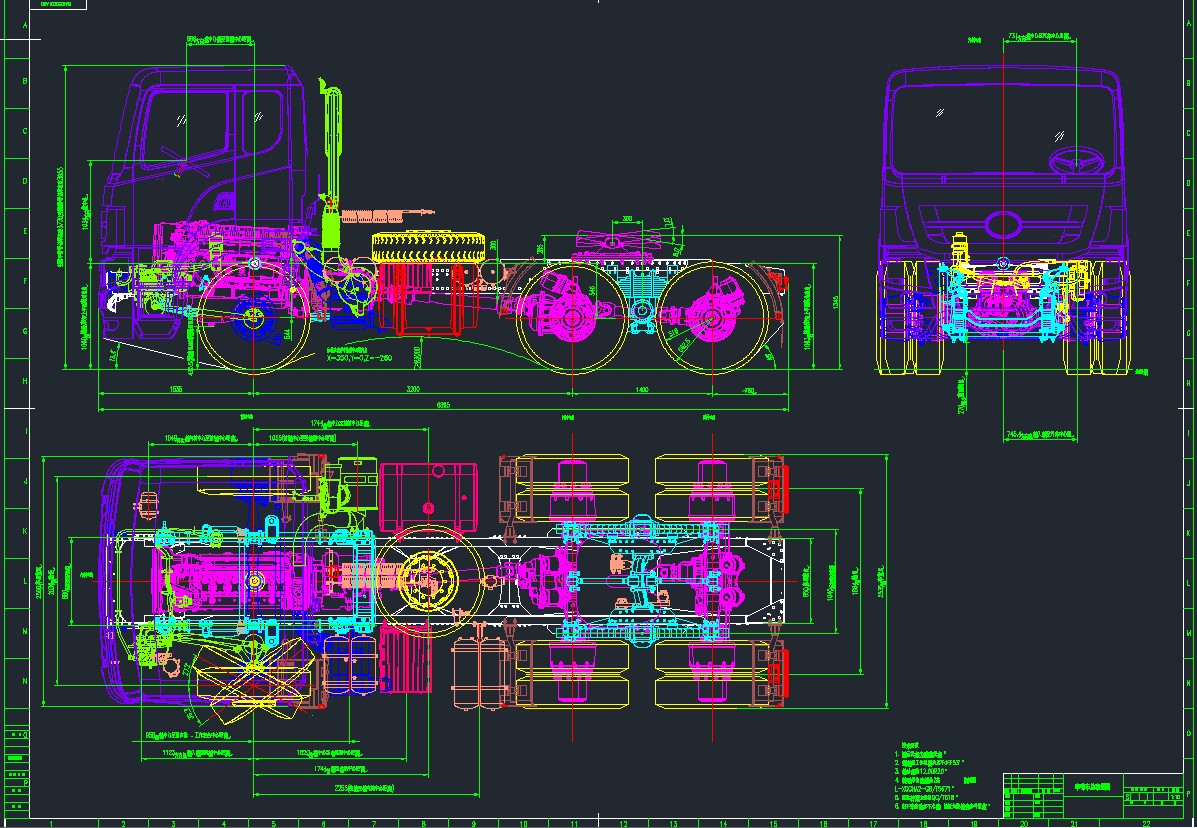 牵引车总布置图