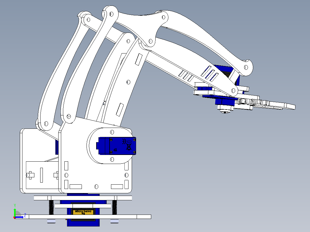 Brazo generico 4 servos机械手结构