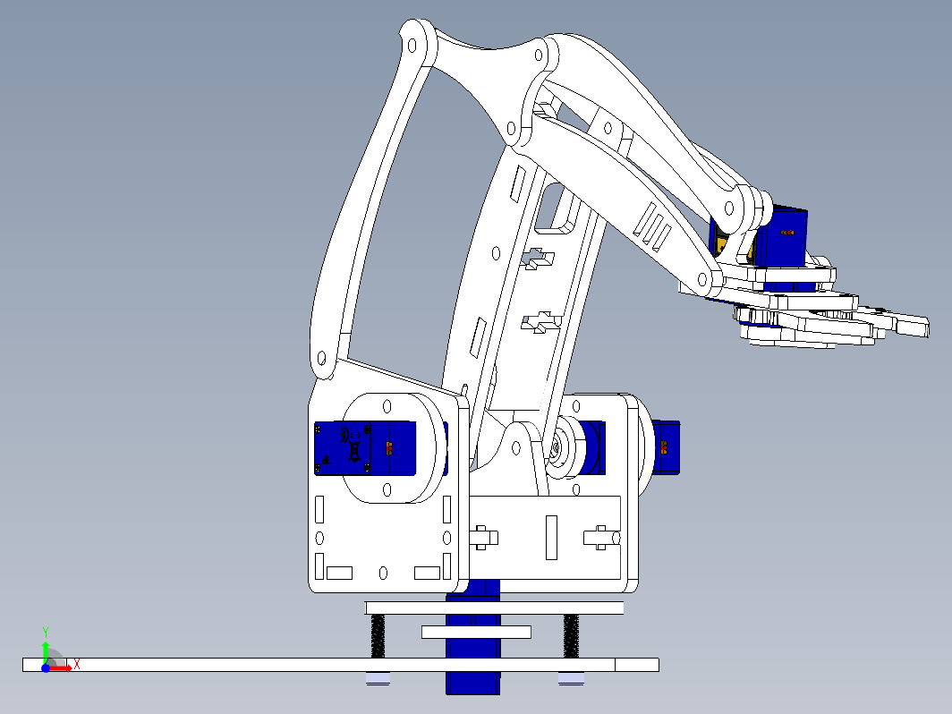 Brazo generico 4 servos机械手结构