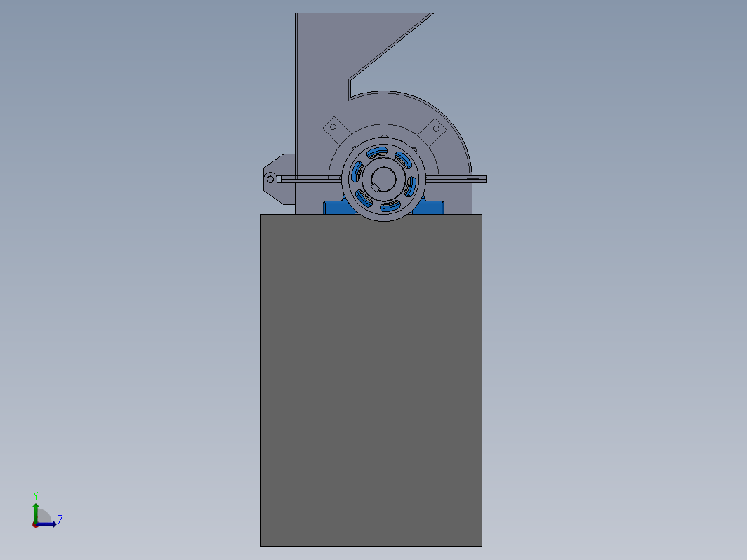 小型锤式粉碎机三维模型设计