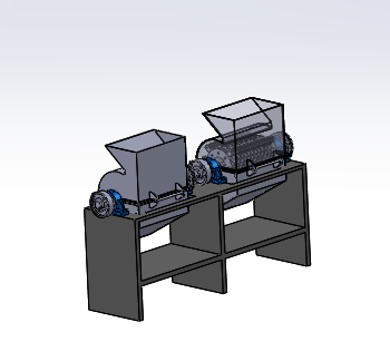 小型锤式粉碎机三维模型设计