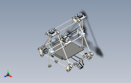 XYZ三轴3D打印机模型缩略图