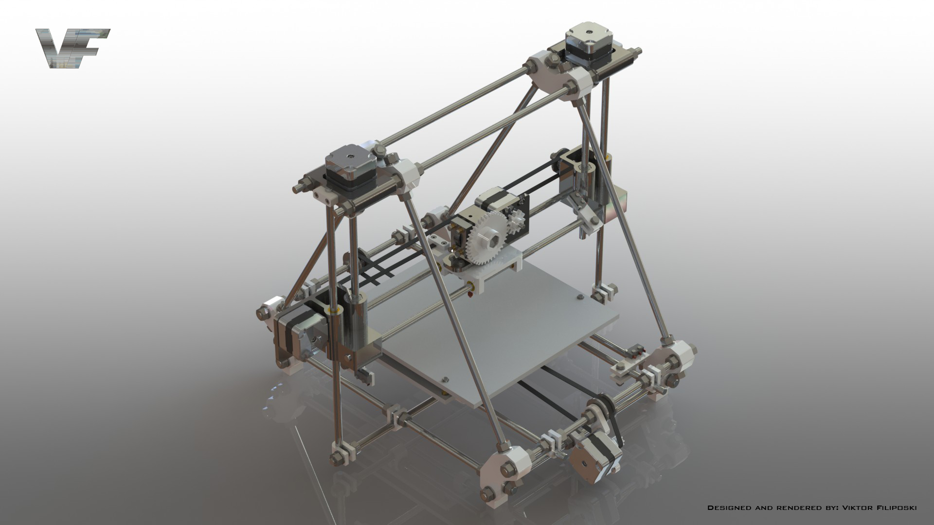XYZ三轴3D打印机模型