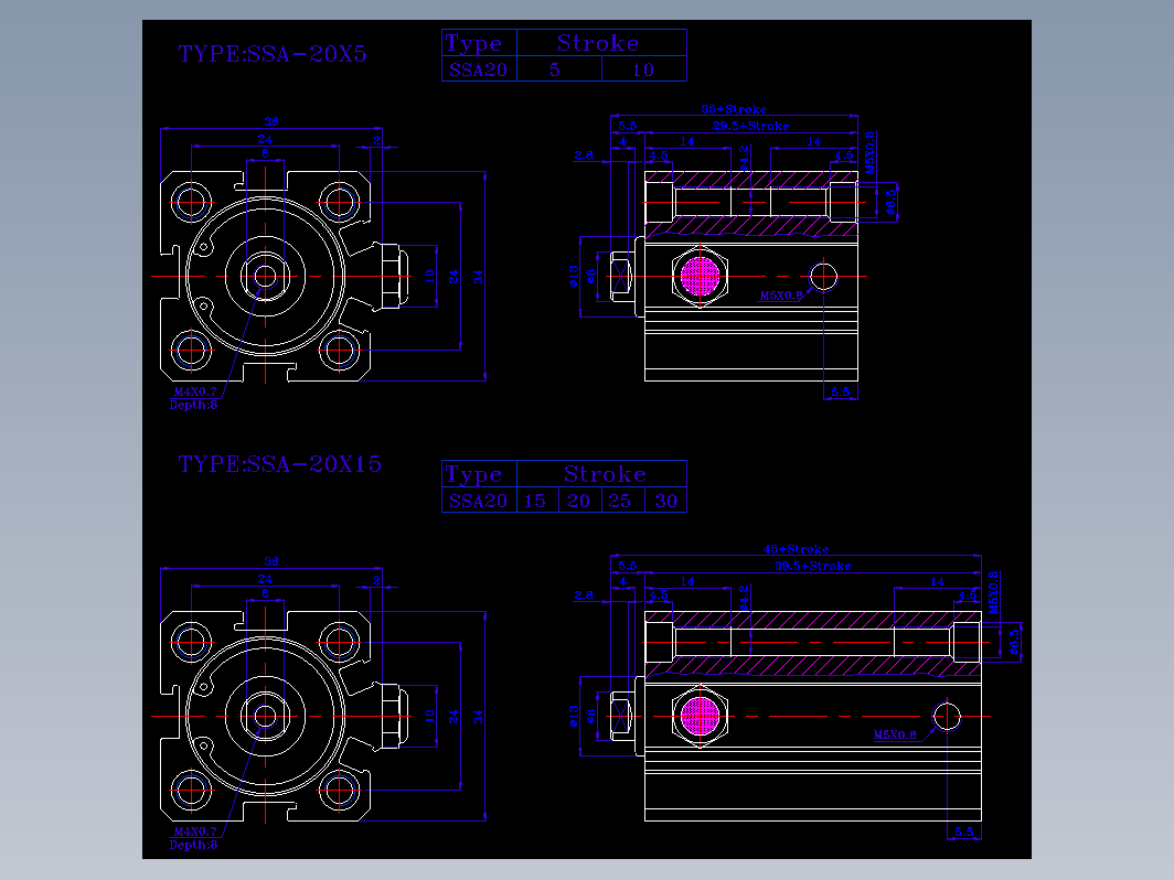 SDA气缸 83-SSA-20-BZN