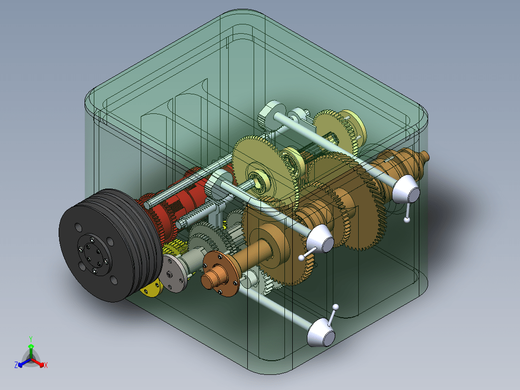 CA6140车床主轴箱变速器三维设计及仿真三维SW2016带参+CAD+说明书