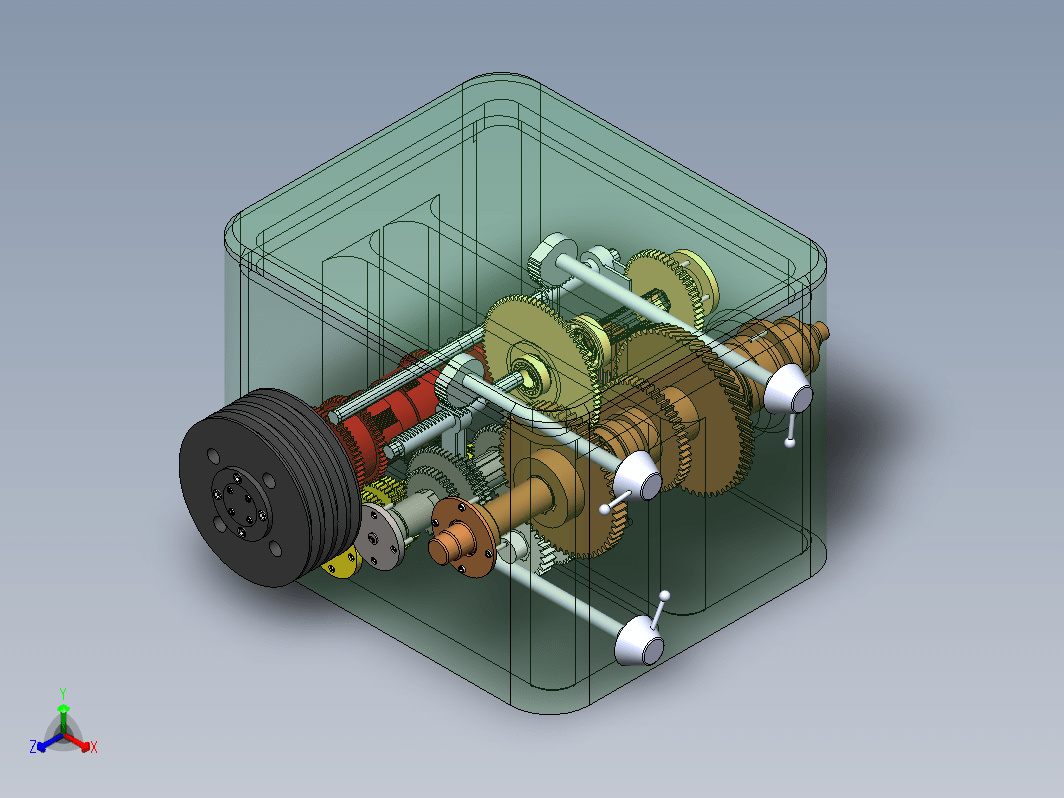 CA6140车床主轴箱变速器三维设计及仿真三维SW2016带参+CAD+说明书