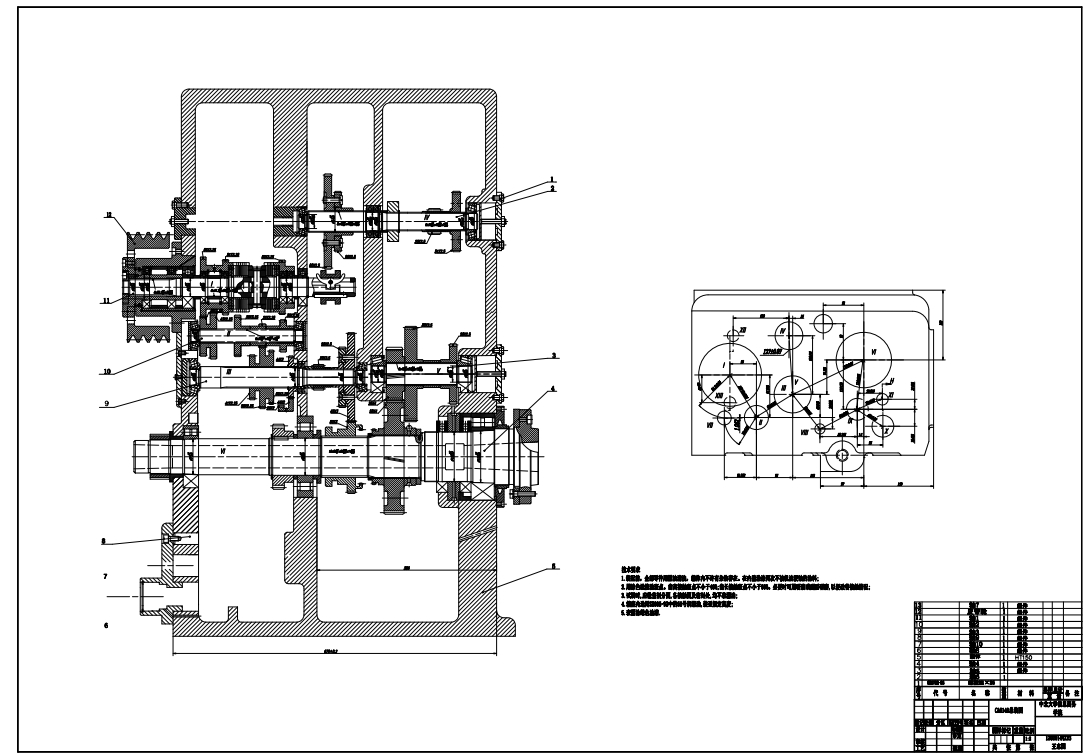 CA6140车床主轴箱变速器三维设计及仿真三维SW2016带参+CAD+说明书