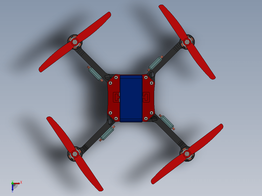 quadcopter-231四轴飞行器3D图纸 Solidworks设计 附工程图