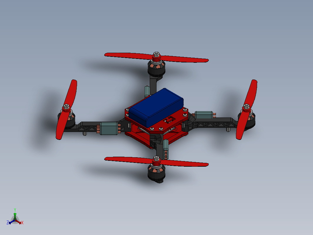 quadcopter-231四轴飞行器3D图纸 Solidworks设计 附工程图