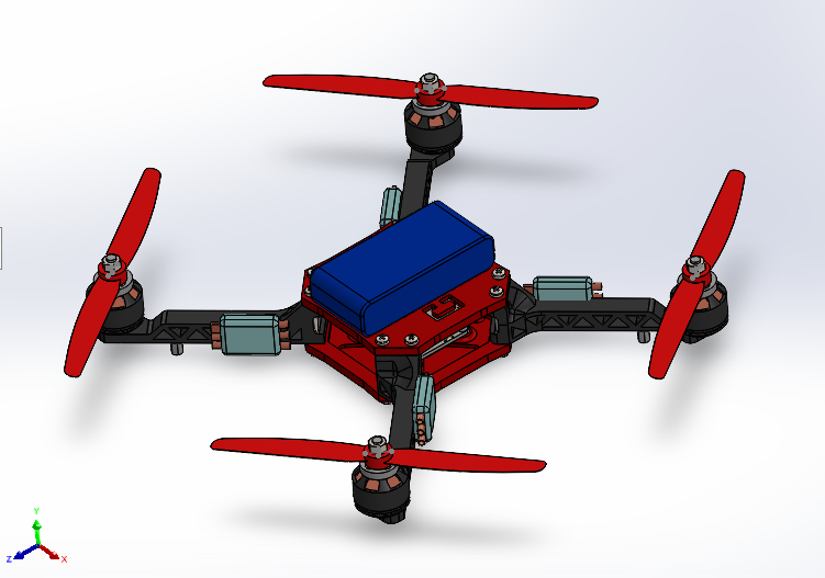 quadcopter-231四轴飞行器3D图纸 Solidworks设计 附工程图