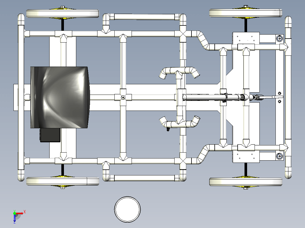 Buggy pvc管小车结构