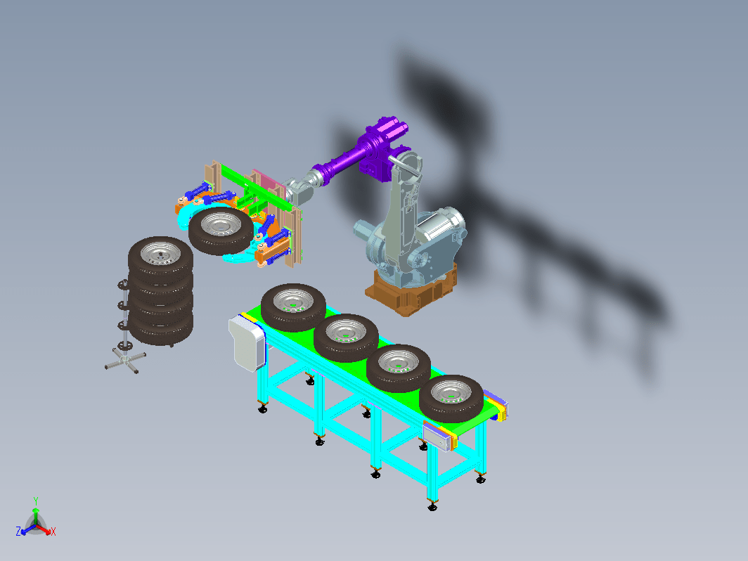 汽车轮胎自动化搬运线设计
