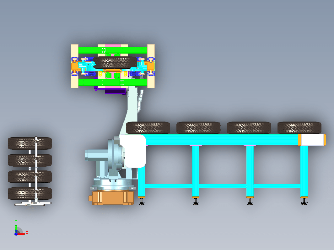 汽车轮胎自动化搬运线设计