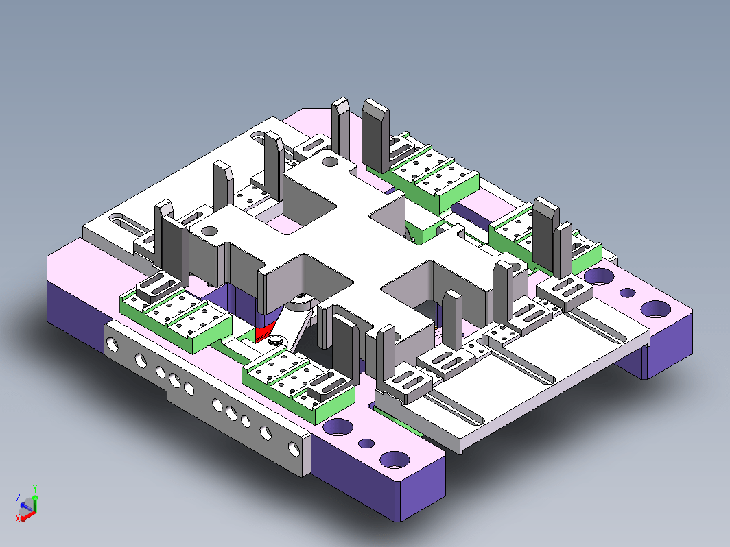 夹具三面夹紧