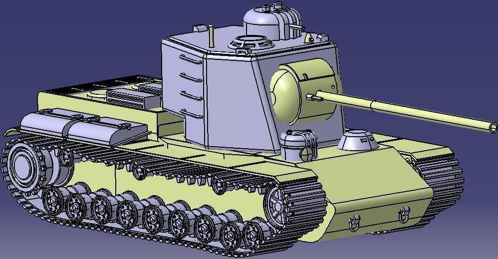 425kv5重型坦克CATIAV5R21设计