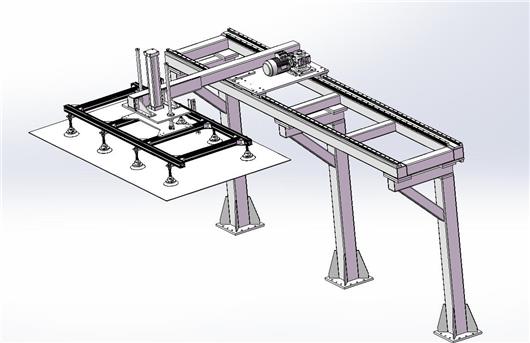 板材取放机构（齿轮齿条吸盘）