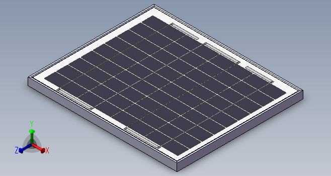 太阳能电池板（300毫米X355毫米）设计模型